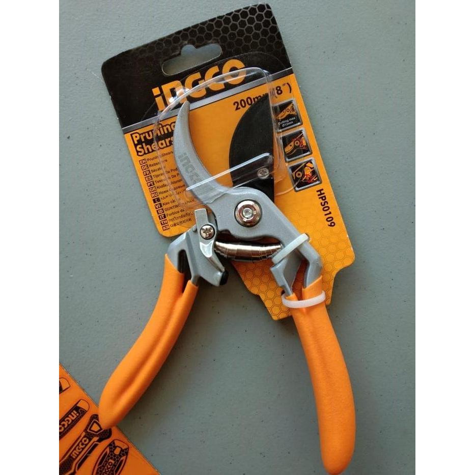 Gunting Dahan Bunga - Pruning Shears 8Inch ABS - INGCO HPS0109