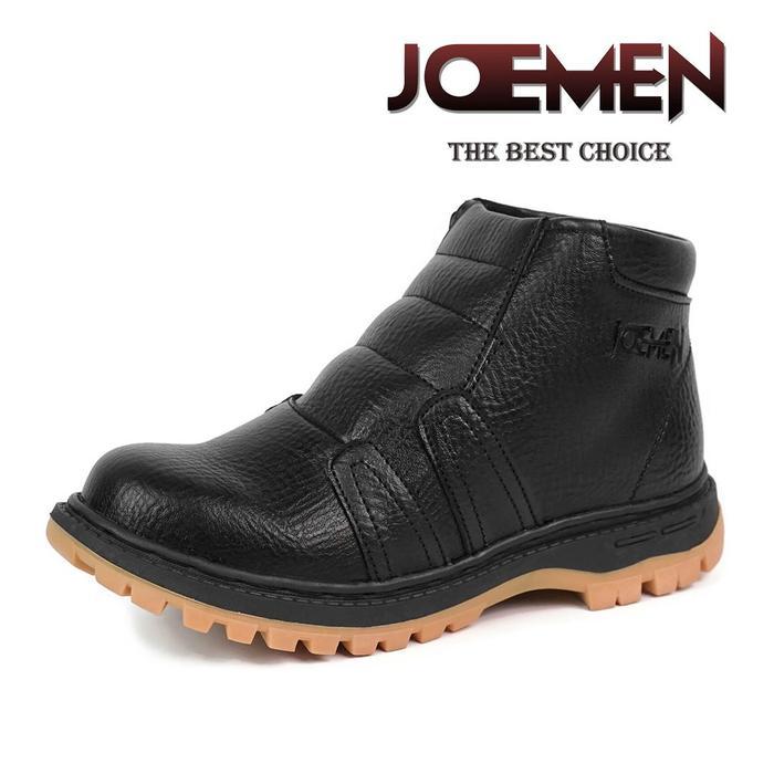 Sepatu Safety J 94 Proyek Ujung Besi Brand Lokal - Septy Shoes Boot - Septi Kerja Lapangan Kulit
