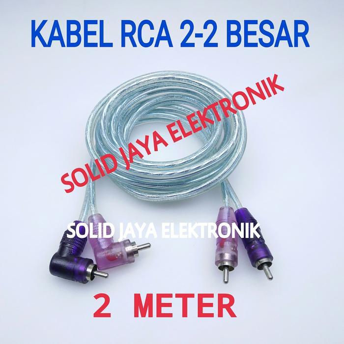 TERLARIS KABEL RCA 2-2 2 M BAGUS KABEL RCA 2 METER 2-2 KABEL AUDIO RCA JEK L SALE