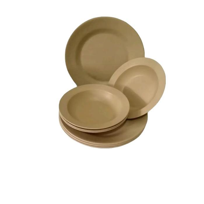 MOORLIFE PIASTRA FLOWER SET (4 PIRING + 4 MANGKOK) / SET PIRING