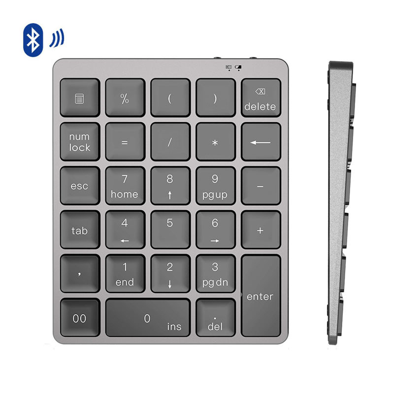 Bluetooth Numeric Keypad Protable Aluum Alloy Wireless Keyboard Cover For Ipad Android Windows Phone