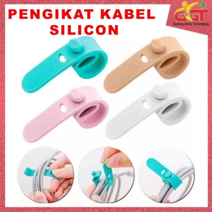 GGT Pengikat Kabel Charger Silicon Kabel Organizer Penggulung Kabel