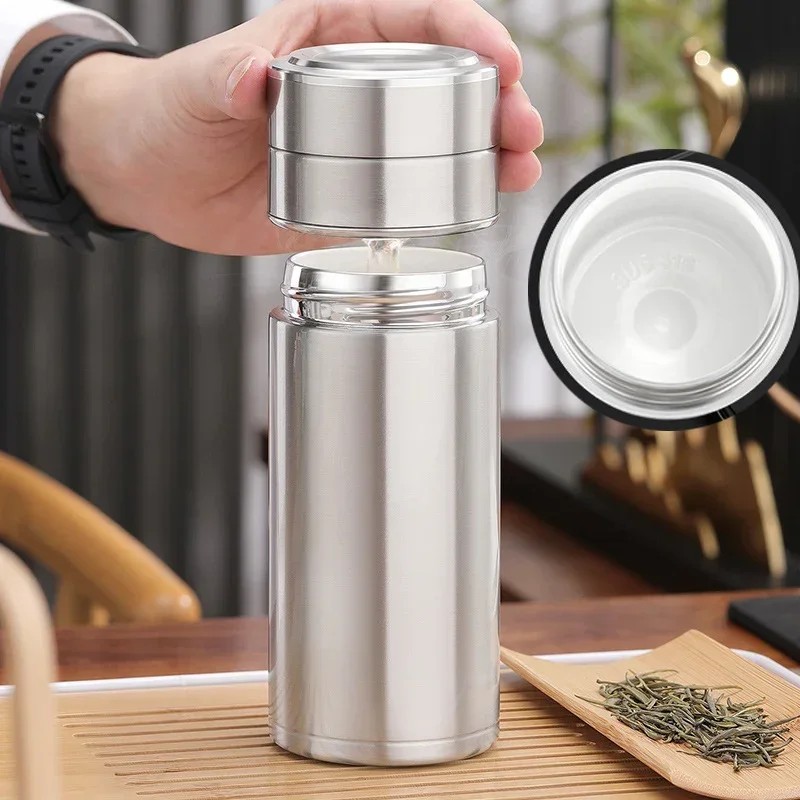 Pum Ceramic R Tea Thermos Teas Separated Cup Black 316 Stainless Steel Thermos Tea Cup Separates Tea