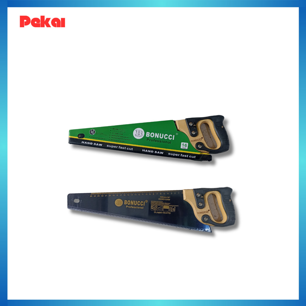 BONUCI | Gergaji Potong Kayu 16 Inci | Gergaji Tangan Tajam Kuat Awet