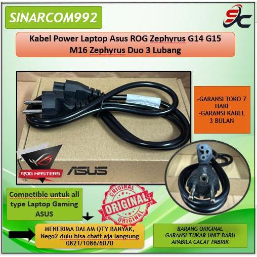 Kabel Power Laptop Asus ROG Zephyrus G14 G15 M16 Zephyrus Duo 3 Lubang