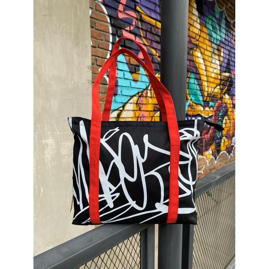 Wadezig Bag - Graffiti Totebag Black Promo