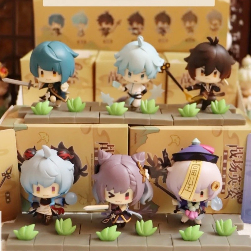 Genuine Genshin Impact Figure Kawaii Mondstadt Series Blind Box Figurines Venti Klee Kaeya Ornament