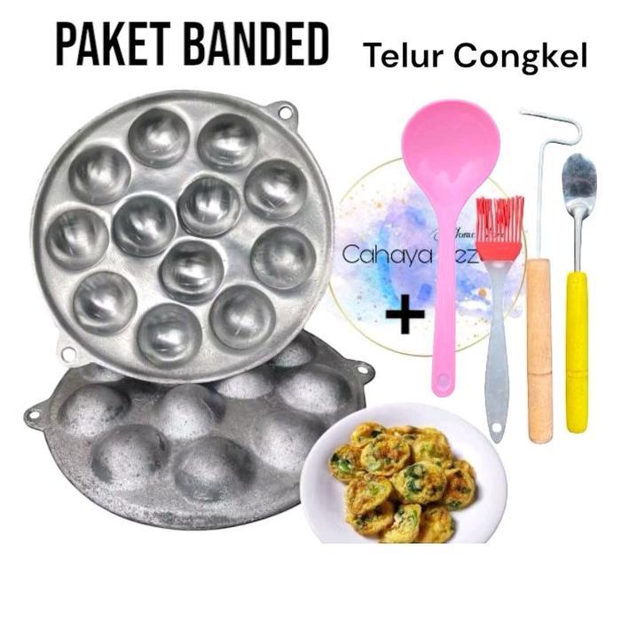Cetakan Baklor Telur Congkel Takoyaki Cetakan Lubang 12 Free Congkelan Telur Sotil Kuas Kitchenware