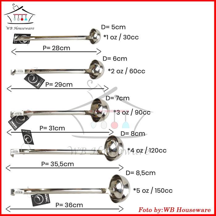 Shuma Soup Ladle Stainless / Irus Bakso / Sendok Soup / Centong Stainless