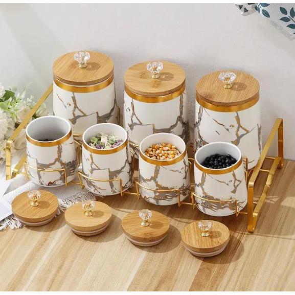 NEPAL Tempat Bumbu Sultan Set Wadah Bumbu Keramik Set Tempat