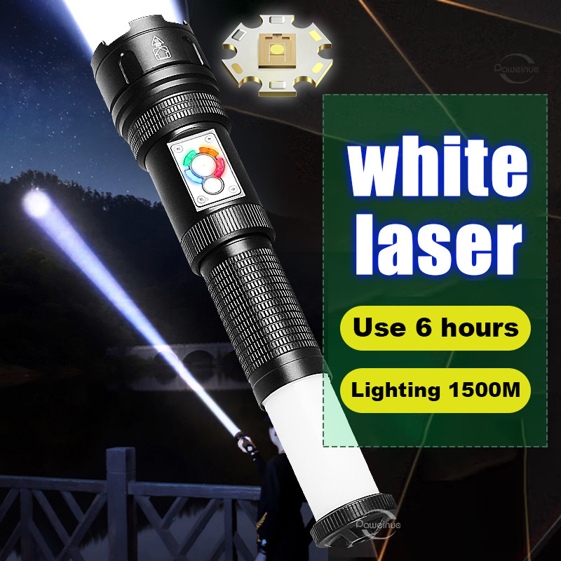 2023 Long Range Torch High Power LED Flashlights Super Bright USB Reachargeable Torch Ultra Powerful
