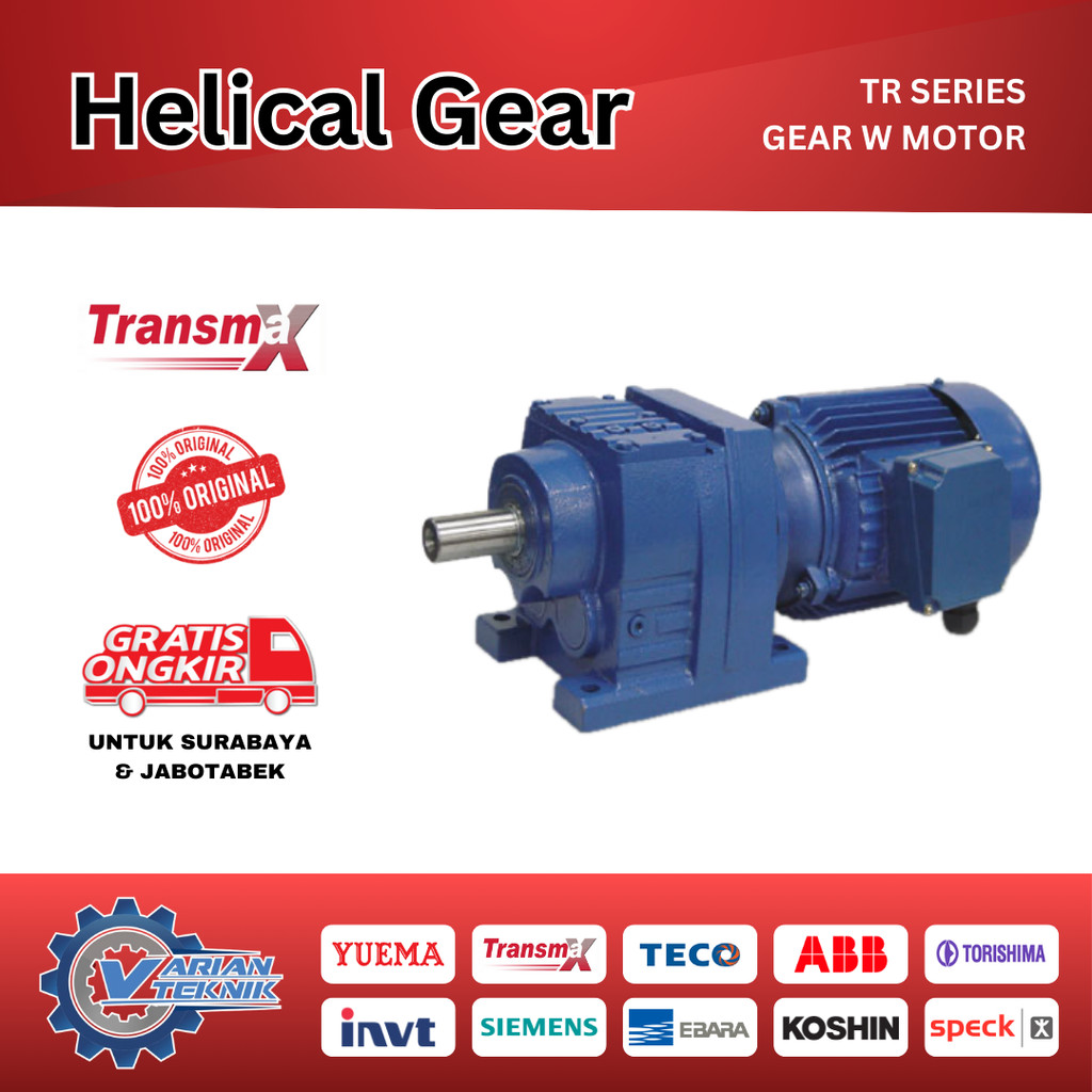 TR87 15KW/20HP 2 STAGE/3STAGE | HELICAL GEAR MOTOR TRANSMAX | GEARBOX TR | MOTOR GEARBOX HELICAL