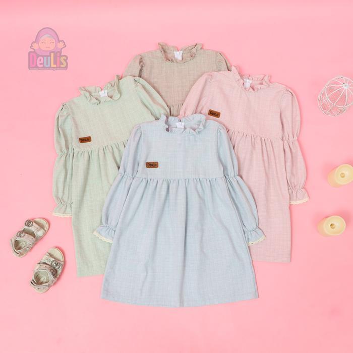 SIAPKIRIM Deulis Gamis Baju Muslim Anak Perempuan Bianca Usia 1- 8 tahun Cantik Dress READY STOCK