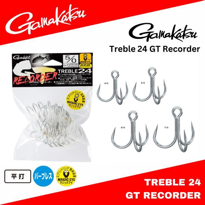 Gamakatsu Treble 24 Hook Gt Recorder