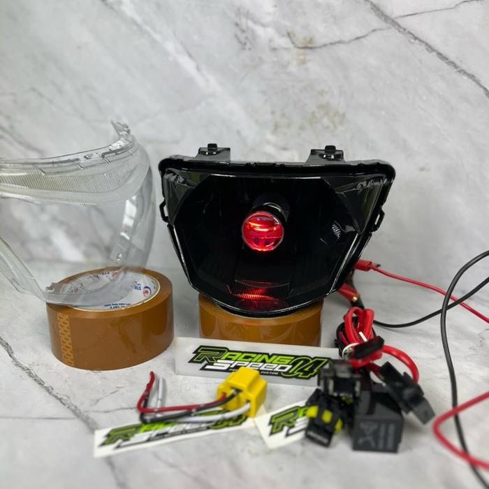 Reflektor Lampu Depan Biled H4 + Socket H4 Mio J Mio Gt Tinggal Pasang Motorcycle