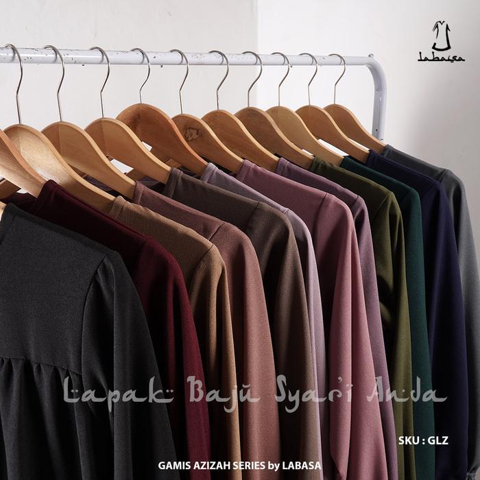 Gamis Wanita Polos Ity Crepe Azizah Series - Labasa Ori Gamis Dewasa Ready