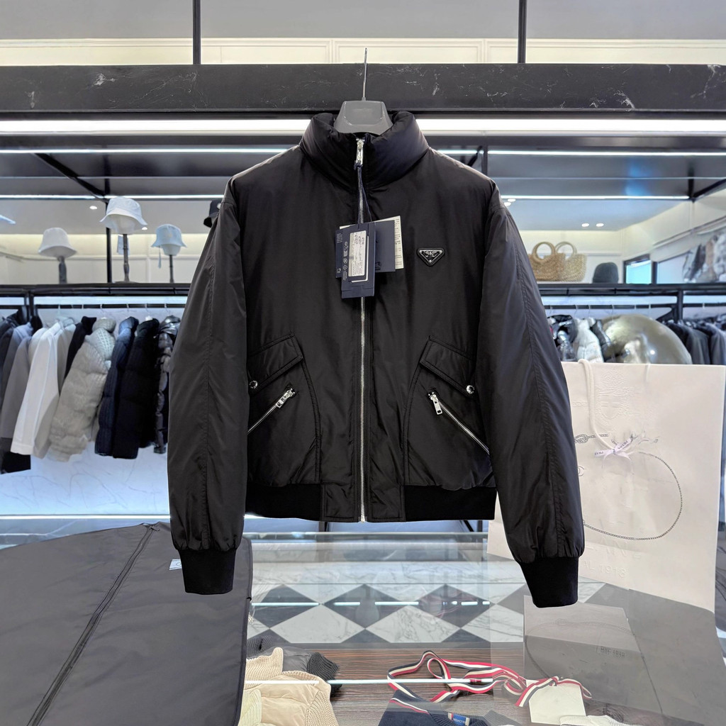 Pujia 25FW Re-Nylon Series Goose down Flight Jacket Short Tech Nylon Quilted Outerwear