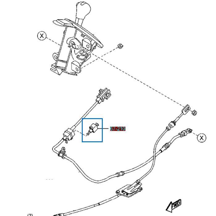 Switch Stop Lamp Mazda 2 6 MX5 CX7 RX8 Non Skyactiv Socket 4 Pin