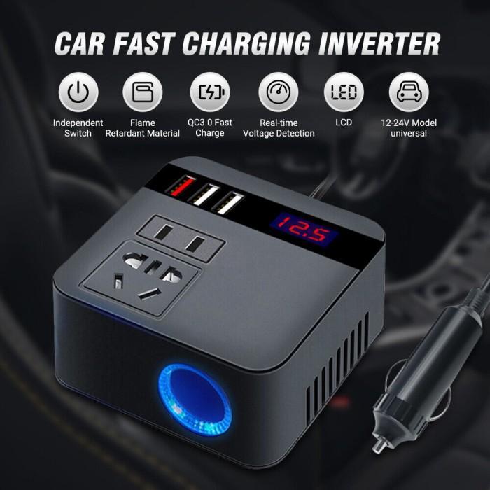 Charging Car Power Konverter Usb 3 Listrik Inverter 120W Mobil Terbaik