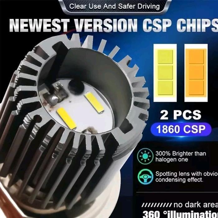 Lampu Led Utama Depan 24 Volt H4 Laser Gun Cutoff High Low 2 Warna Putih Kuning Projector D2 Truk