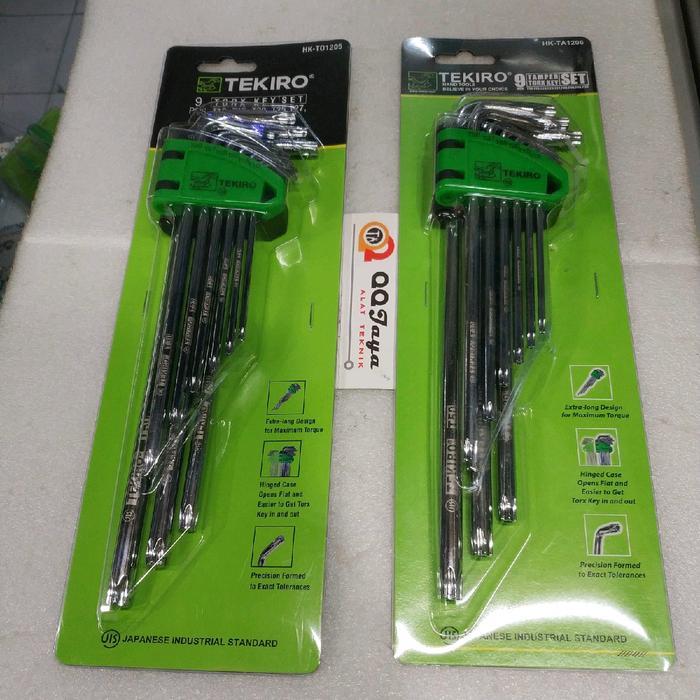 Tekiro kunci L bintang set panjang - kunci L Torx set