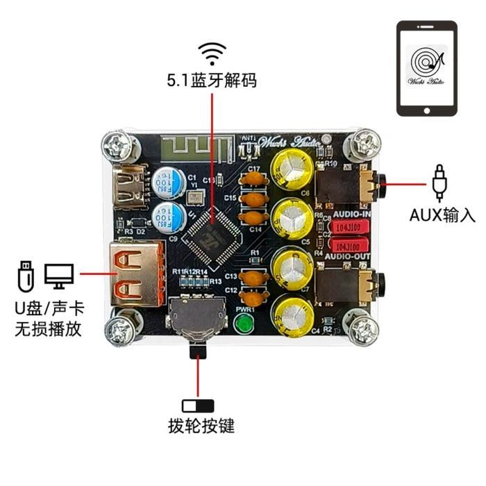 WUZHI ZK-PT2 Bluetooth 5.0 Audio Receiver Deer w U-Disk Player