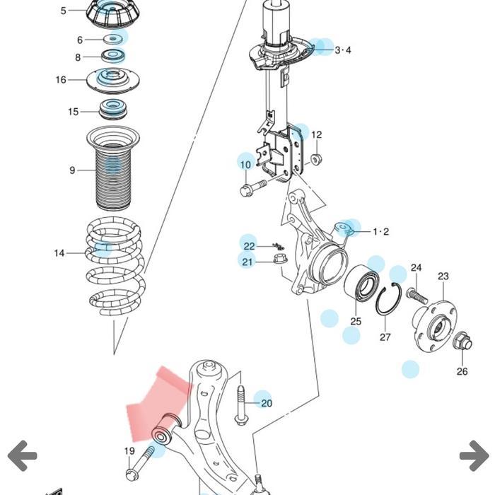 Bushing Arm Depan Ertiga