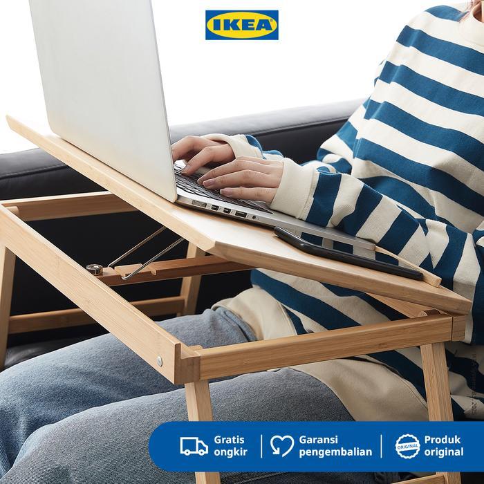 Ikea Felfritt Meja Laptop / Nampan Makanan Minuman Tempat Tidur Dari Bambu 58X32X27 Cm