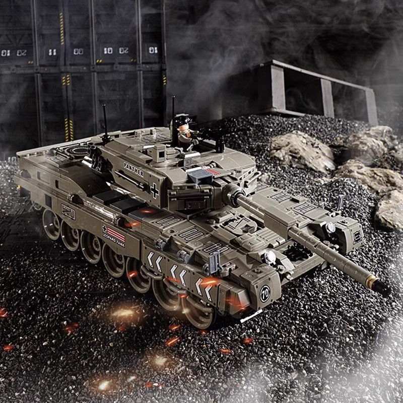 1818 Piece Bricks Technical RC Leopard 2A6 Main Battle Tank Military Building Blocks Boy Birthday