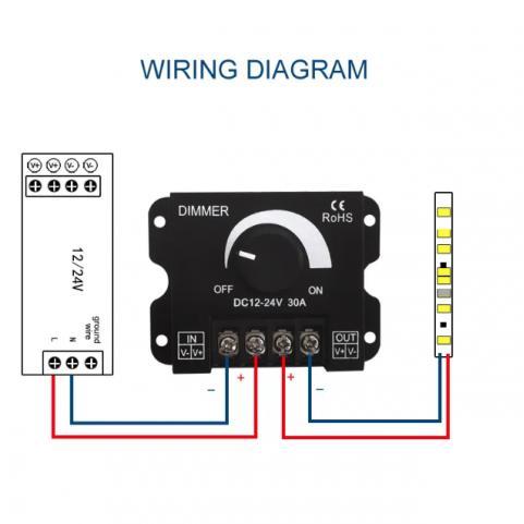 Dimmer DC 12/24V Low voltage dimmer