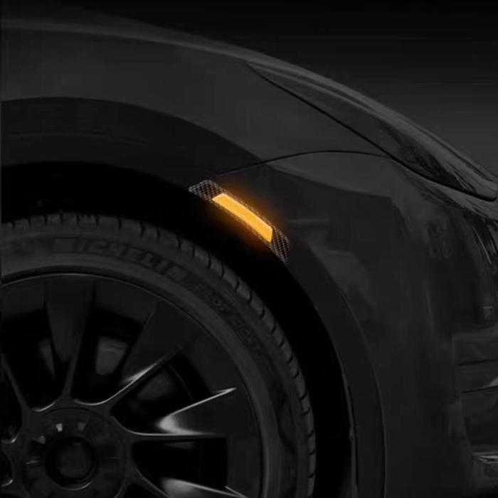 "New" Stiker reflektor mobil/stiker lampu kaca mobil belakang/Dummy side marker tempel mata kucing