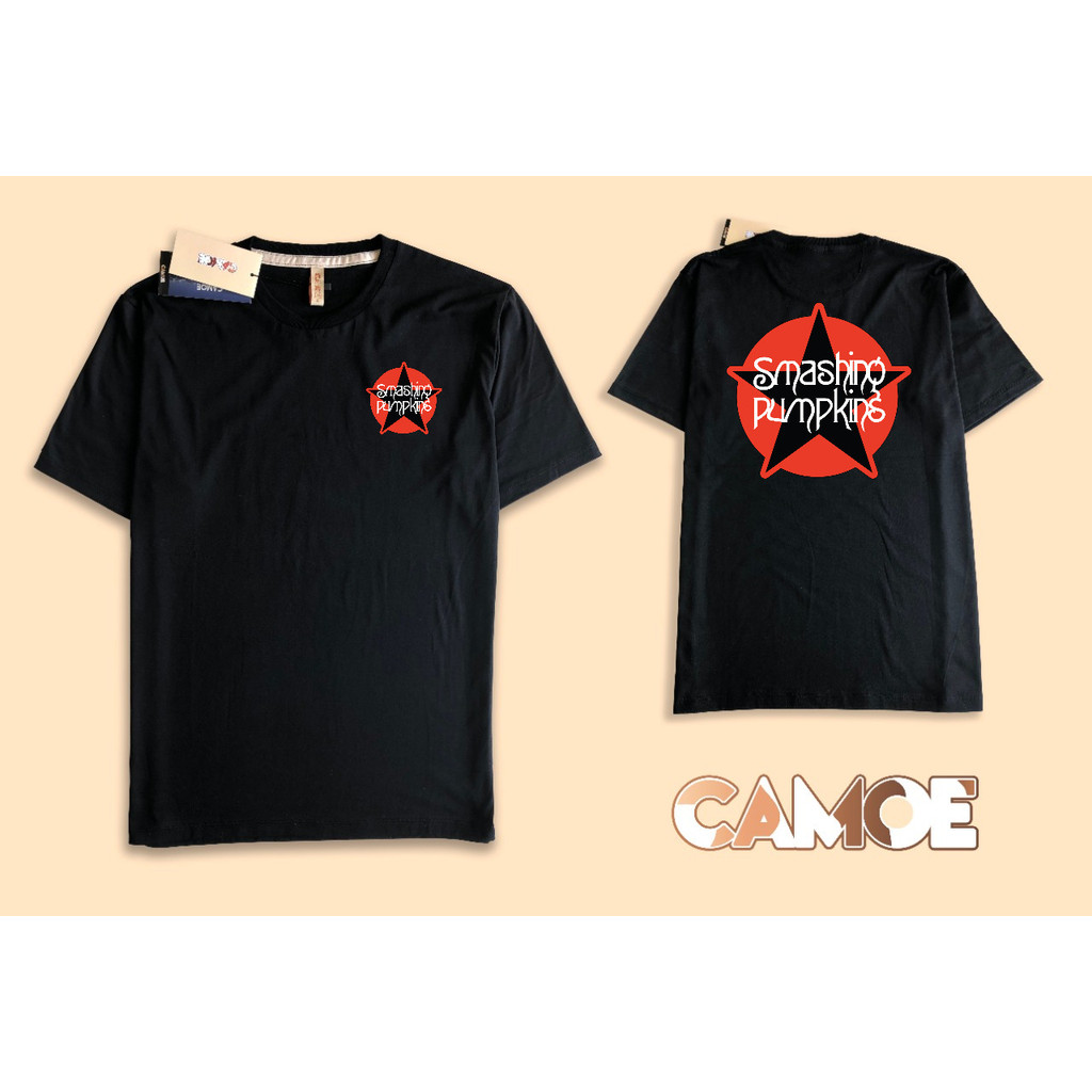 Kaos Tshirt Depan Belakang Music Smashing Pumkins Logo