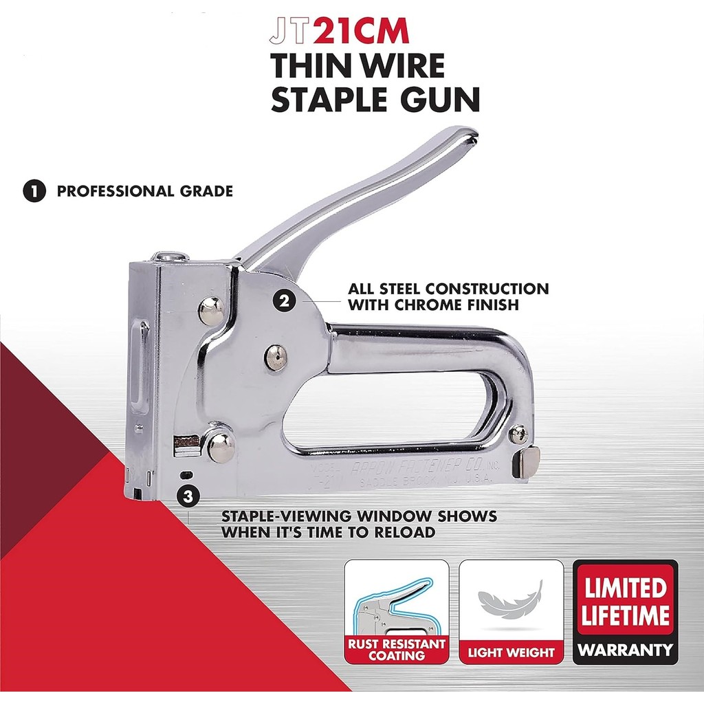 Staple Gun Heavy Duty,3-in-1 Stapler Gun with 3000 Staples, Manual Brad Nailer Power Adjustment