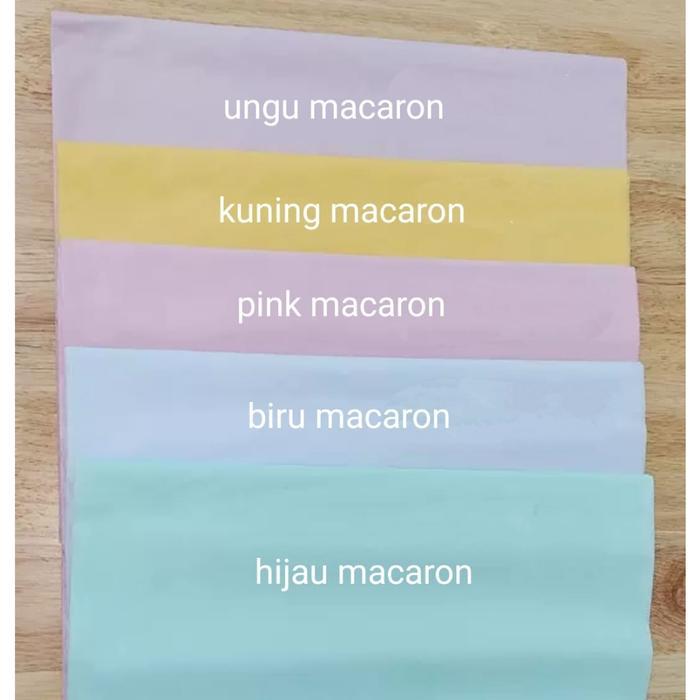 Taplak Meja Plastik Polos Macaron/ Plastic Table Cover Polos Macaron
