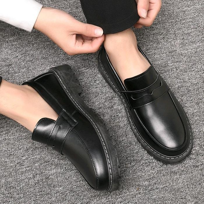 Sale Terlaris Sepatu Docmart Oxford Pria Sepatu Formal Slip On Kerja Kantor Kuliah Karet Shoes Hitam