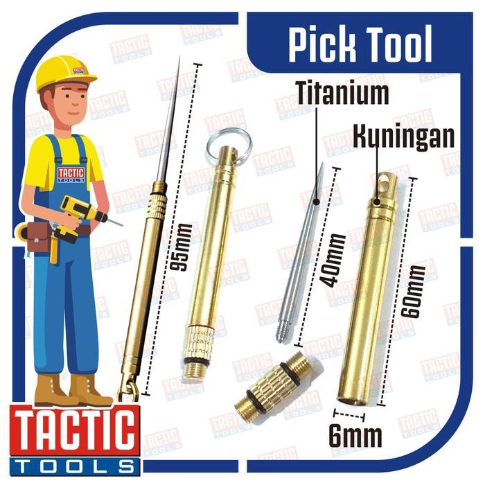Jarum Alat Tusuk Korek Serbaguna Brass Titanium
