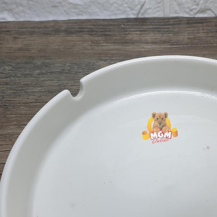 "New" Asbak keramik Bulat putih POLOS JUMBO 5inch asbak besar keramik 12.5cm