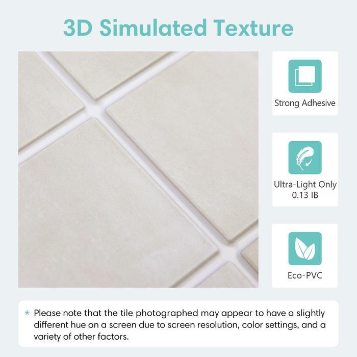 Commomy 10Pcs Wallpaper Dinding 3D Foam Stiker Dinding Wall 30X30Cm Motif Batu Bata Wallpaper