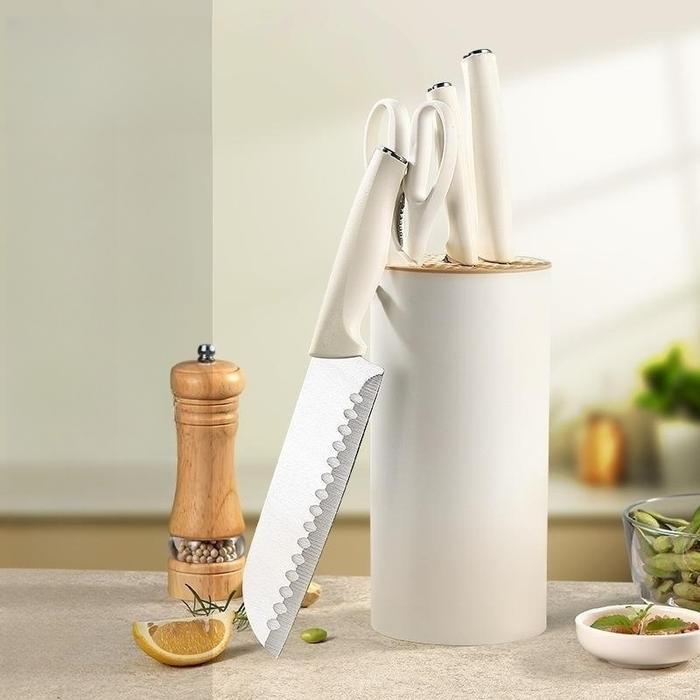 5 PCS PISAU DAPUR PREMIUM STAINLESS STEEL PISAU SET Pisau Dapur Rumah Tangga Stainless Steel Mata