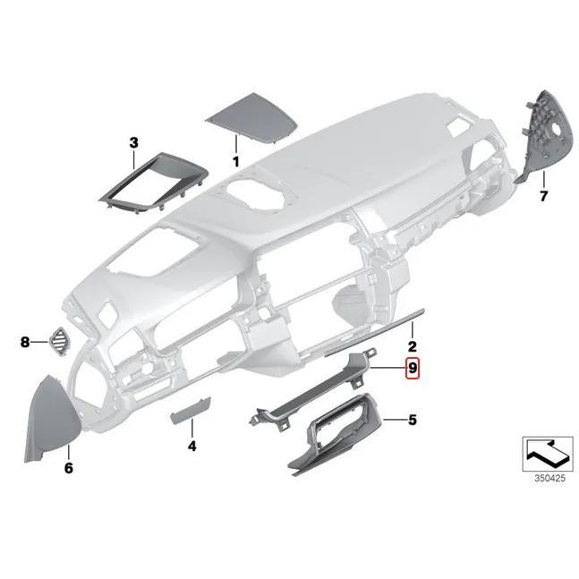 Original BMW F10 F11 Cover Trim Panel Bawah Speedometer - EPS