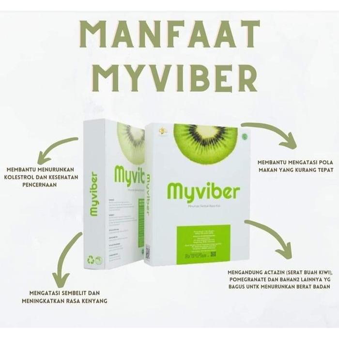 Best Seller MyViber Myfiber MCI Pelangsing dan Detox Fiber Herbal Diet Rasa Kiwi Berkualitas 100%