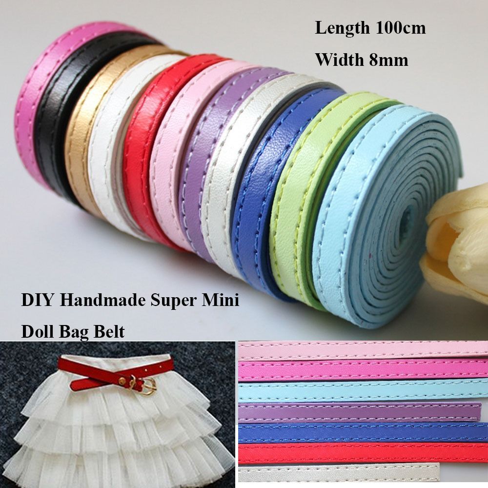 DIY Handmade Super Mini Doll Bag Belt Length 100cm Width 8mm DIY Material Doll Waist Belt Clothes