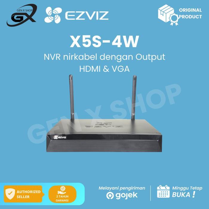 Nvr Ezviz X5S-4W Nvr Nirkabel X5S Nvr Nirkabel Dengan Output Hdmi & Vga