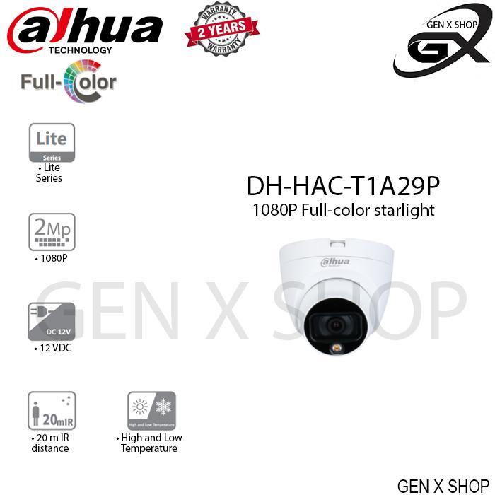 Dahua Hac-T1A29P Camera Cctv Indoor 2Mp Fhd Full Color Dh-Hac-T1A29P