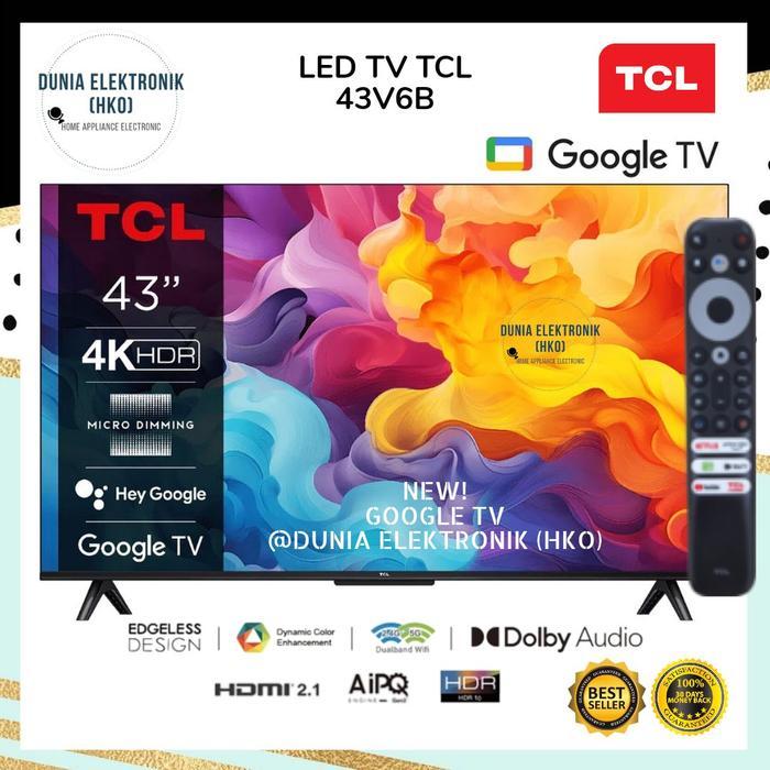 TCL 43V6B 43" GOOGLE TV 4K UHD DOLBY SMART TV 43 INCH | tcl 43V6B smart tv tcl 43 inch