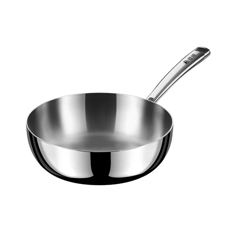 Clang household pure titanium frying pan non-stick pan uncoated snow pan titanium wok induction