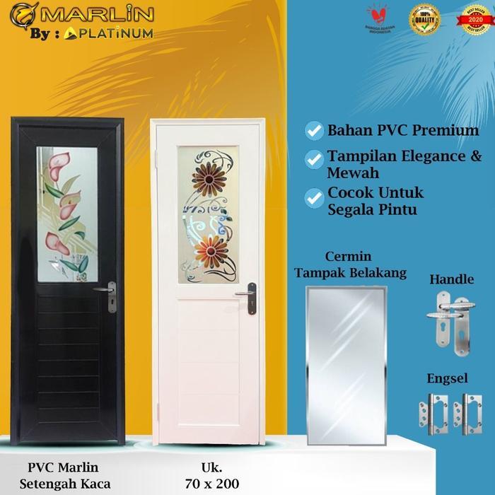 Pintu Kamar Mandi Upvc Marlin 70*200 Kaca Cermin