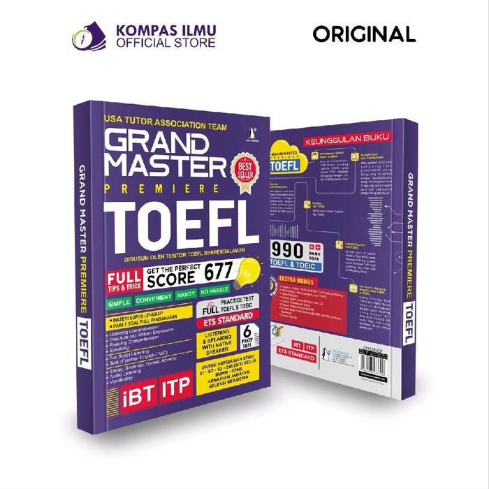 Buku TOEFL Terlengkap Grand Master Premiere TOEFL TOEIC Standar ETS (Educational Testing Service) -