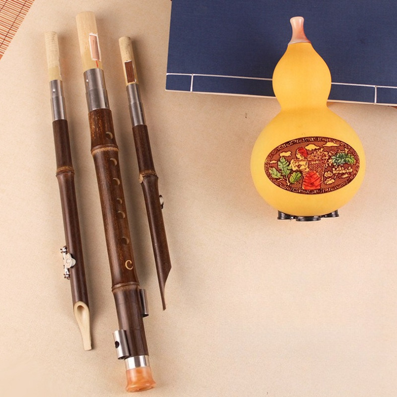 Bamboo Hulusi Professional 7 Hole Cucurbit Flute Adult Children Performance Hulusi Chinese Folk