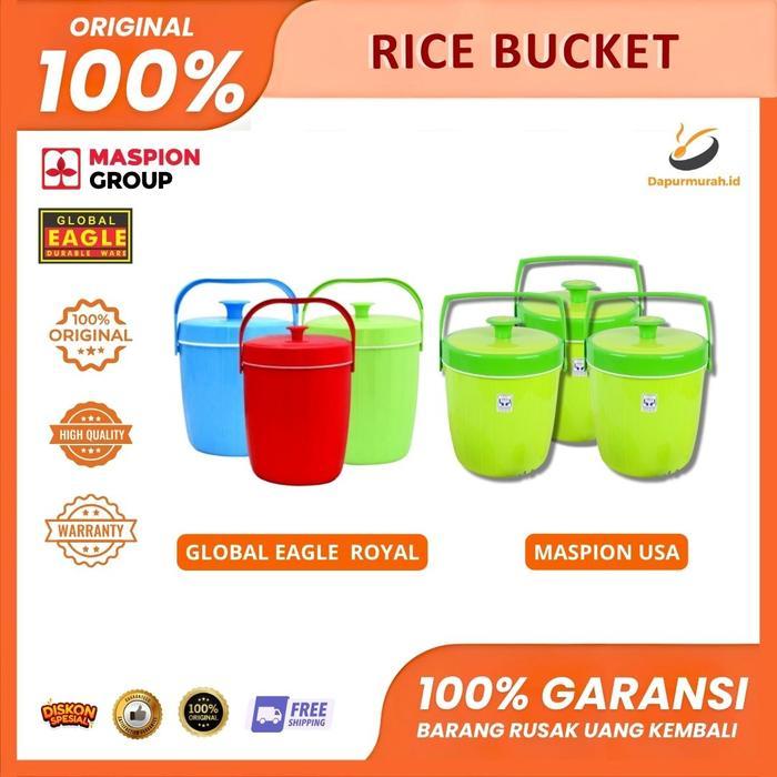 Maspion Global Eagle Rice Ice Bucket Royal 6 8 10 17 21 Liter Termos Nasi Es Batu Kristal Vacuum -DM